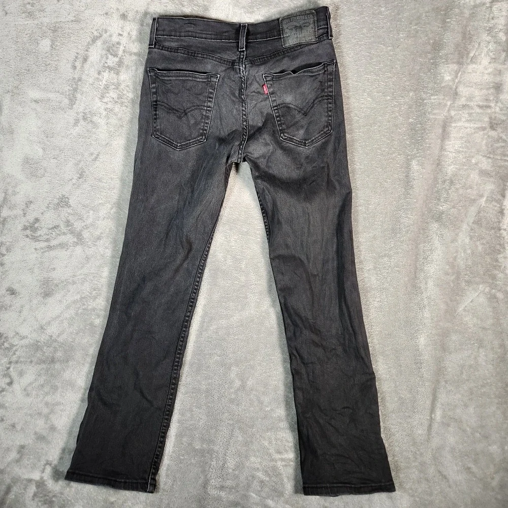 Levi's 514 Jeans Men's 30X29 (Tag 31X30) Black Premium Zip Stretch‎ Cotton Blend